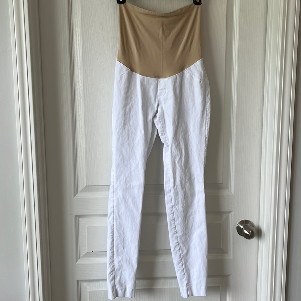 Motherhood Maternity White Pants Small Over the Belly